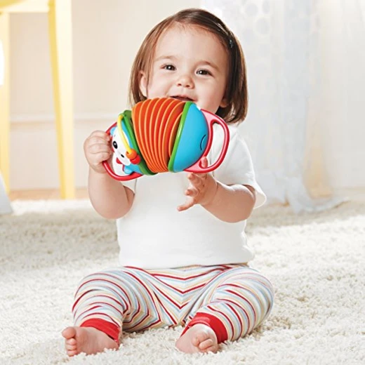 Skip Hop Baby Explore and More Musical Instrument Accordion Toy, Multi, Hedgehog - Skip Hop - Image 3