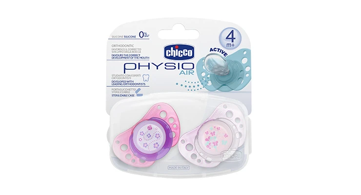 CHICCO Soother Physio Air silicone 4m + 2pcs Pink - Chicco