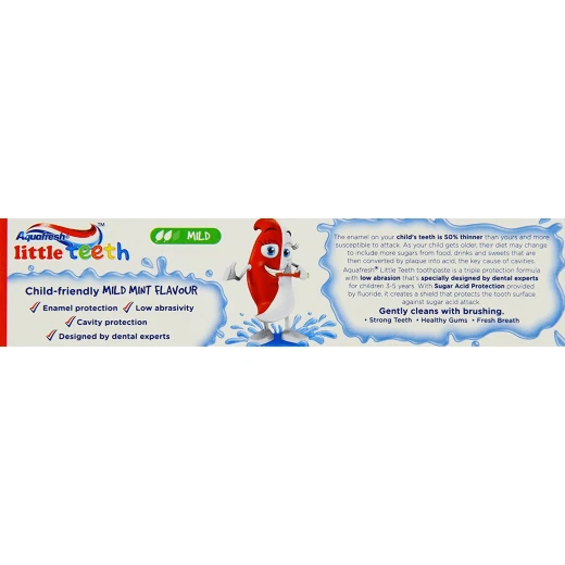 Aquafresh Little Teeth Toothpaste (3-5 Years), 50 ml - أكوا فريش - Image 2