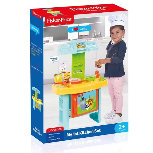 Fisher Price My First Kitchen Pretend Play Set Multicolor 19 Pieces Kids Creative Play & Social Skills Development Fisher Price My First Kitchen Pretend Play Set Multicolor 19 Pieces Kids Creative Play & Social Skills Development