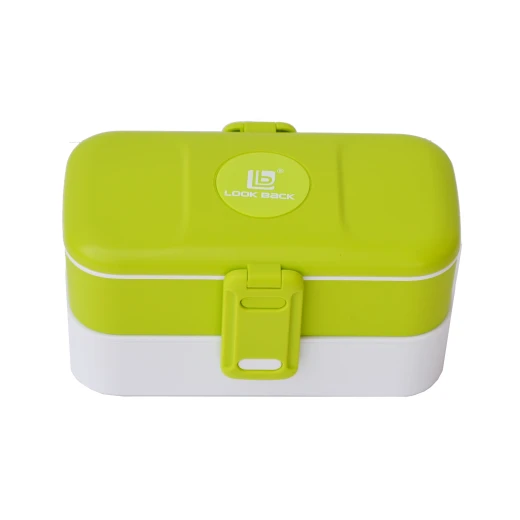Look Back Lunch Box for Kids Adults, 2 layers, Leak Proof, FDA Approved-Green - Look Back - Image 6