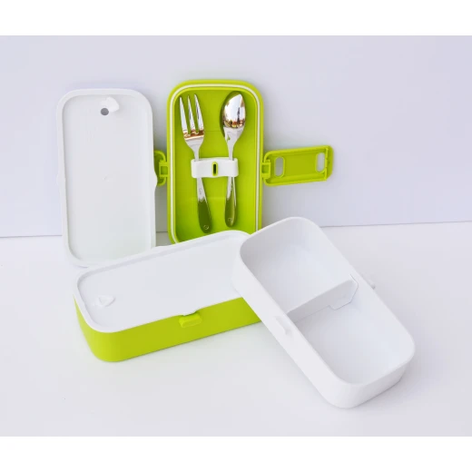 Look Back Lunch Box for Kids Adults, 2 layers, Leak Proof, FDA Approved-Green - Look Back - Image 8