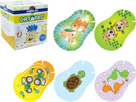 Master Aid Ortopad Fun Pack Eye Patches - Junior Size (50 Per Box) Master Aid Ortopad Fun Pack Eye Patches - Junior Size (50 Per Box)