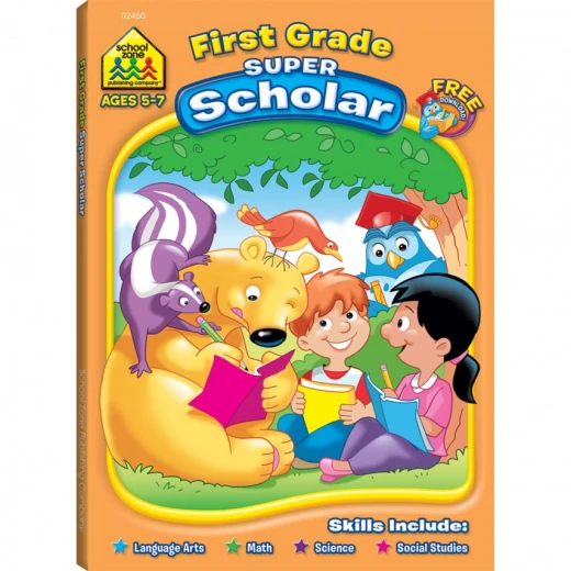School Zone - First Grade Super Scholar Workbook Ages 5 to 7 School Zone - First Grade Super Scholar Workbook Ages 5 to 7