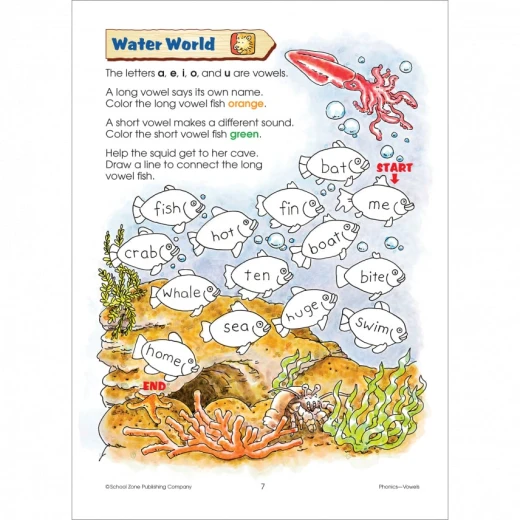 School Zone - First Grade Super Scholar Workbook Ages 5 to 7 - سكول زون - Image 2