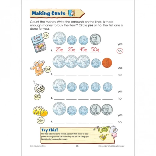 School Zone - First Grade Super Scholar Workbook Ages 5 to 7 - سكول زون - Image 4