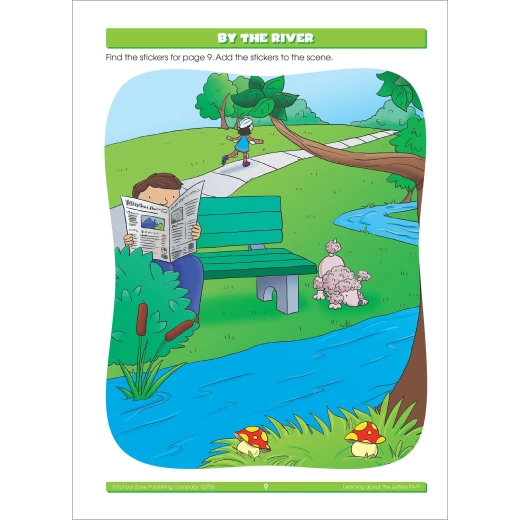 School Zone Alphabet Stickers Workbook for Ages 3-6: Fun Educational Activities for Early Literacy & Pre Writing Skills for Preschoolers - School Zone - Image 3