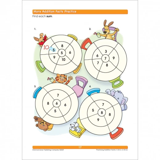 School Zone Addition & Subtraction 1-2 Workbook - School Zone - Image 3