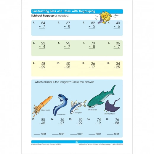 School Zone Addition & Subtraction 1-2 Workbook - School Zone - Image 2