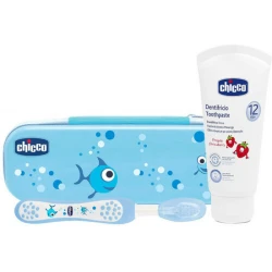 Chicco Oral Set Light Without Fluoride, Blue