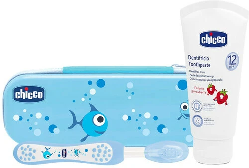 Chicco Oral Set Light Without Fluoride, Blue - تشيكو - Image 2