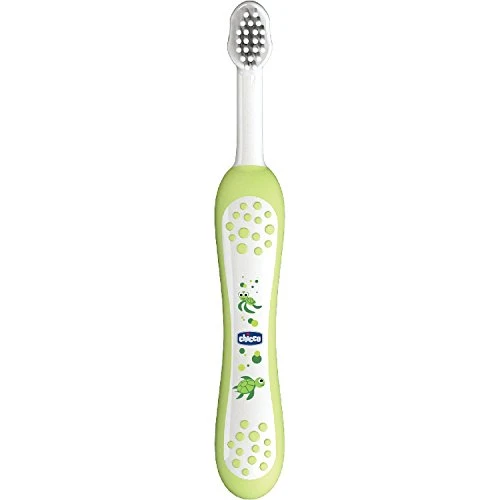 Chicco- Green -  Milk Teeth toothbrush (6 m - 3yrs) - تشيكو - Image 9