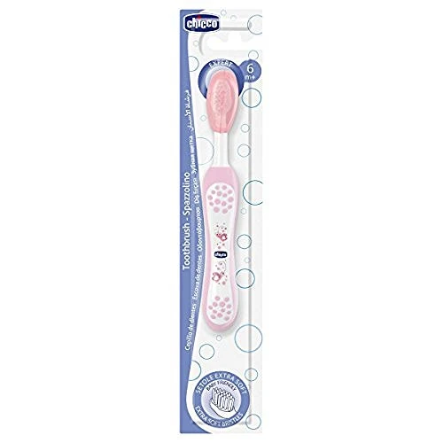 Chicco Milk Teeth Toothbrush +6m, Pink - تشيكو - Image 2