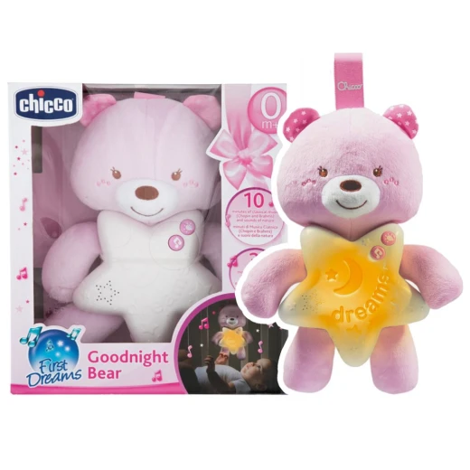 Chicco Toy First Dreams Goodnight Bear - Pink Chicco Toy First Dreams Goodnight Bear - Pink