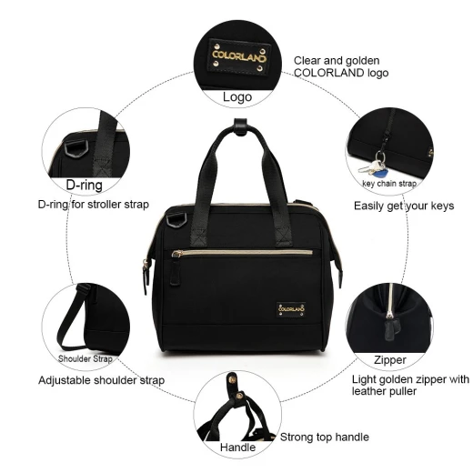 Colorland Baby Changing Bag (Black) - Colorland - Image 5