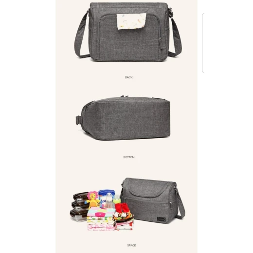 Colorland Herman Shoulder Baby Changing Bag (Gray) - Colorland - Image 14