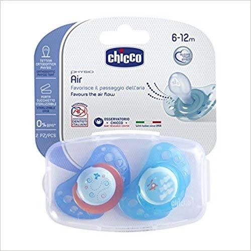Chicco Physio Air Blue (6-12M) Silicone, 2 Pieces - Chicco - Image 2
