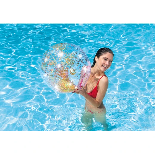 Intex Transparent Glitter Beach Ball, 1 Pack, Assorted Color - انتكس - Image 6