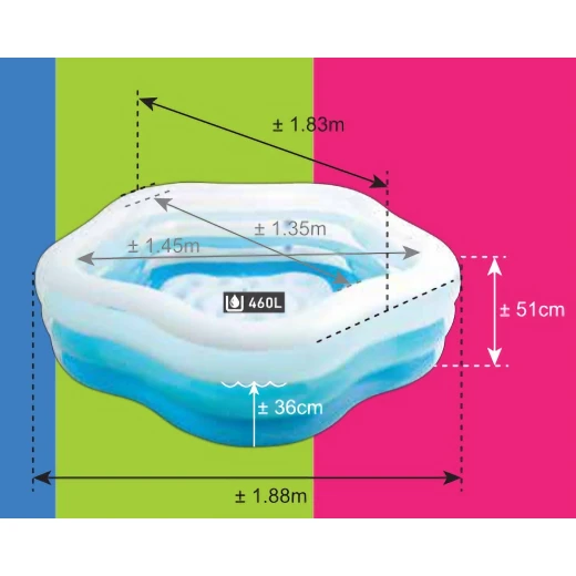Intex Summer Colors Pool It, 185 cm X 180 cm X 53 cm - Intex - Image 4