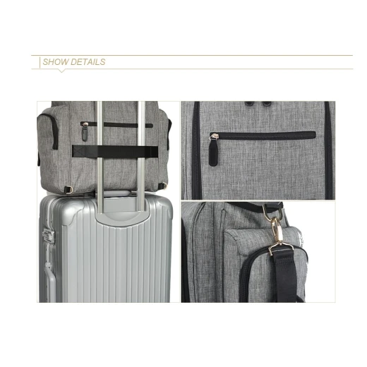 Colorland Gabrielle Tote Baby Changing Bag, Heather Grey - Colorland - Image 3