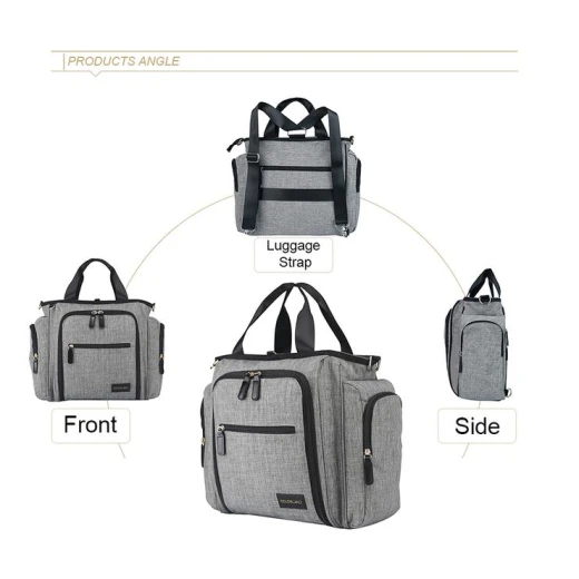 Colorland Gabrielle Tote Baby Changing Bag, Heather Grey - Colorland - Image 2