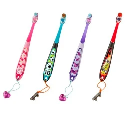 Jordan Children's Toothbrush Jordan Step 3 (6-9 years) Soft Brush with a Cap for Travel - زهري