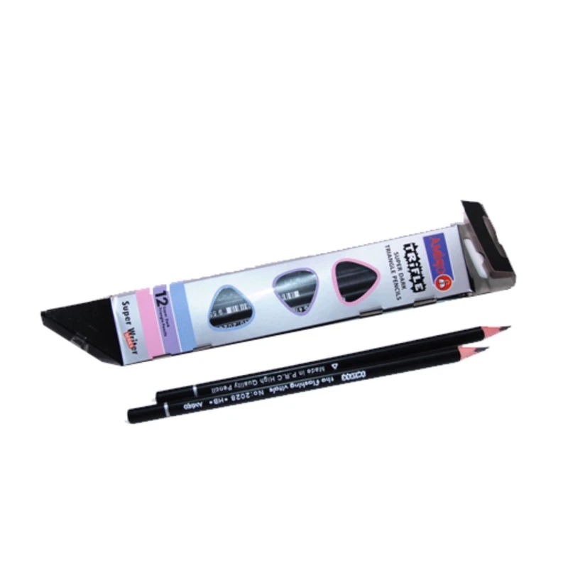 Amigo Pencils Set, 12 pieces, Black - Amigo