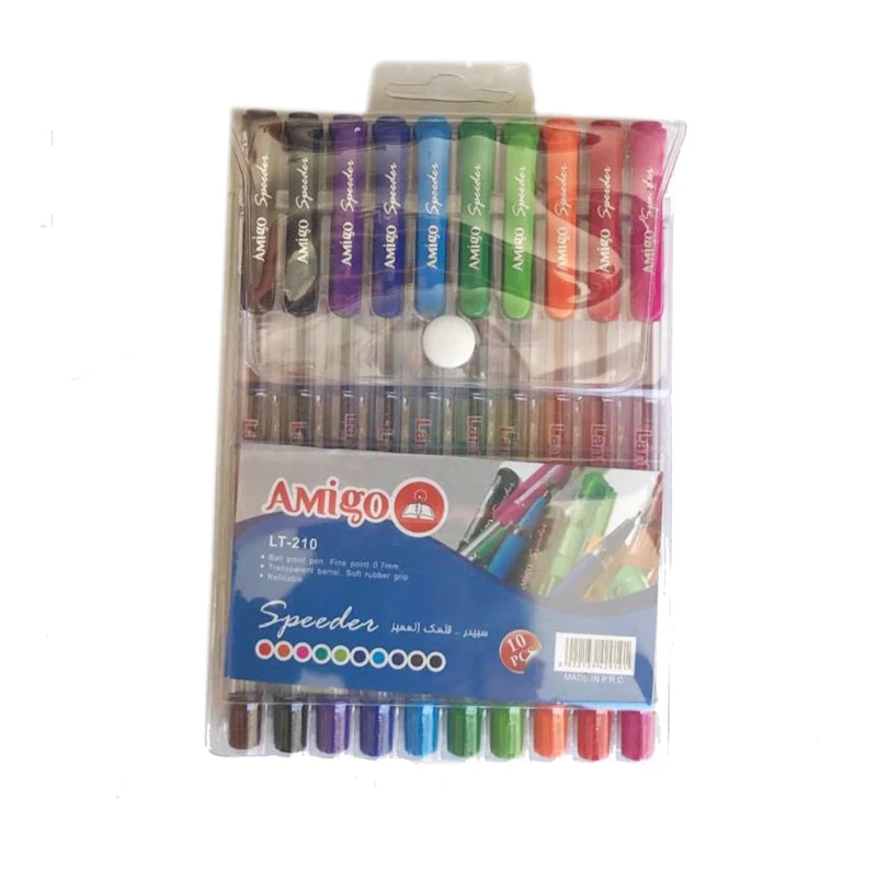 Amigo Colorful Pens, 10 Pieces - Amigo