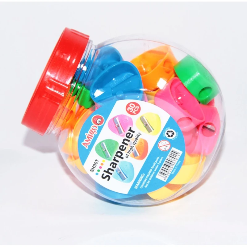 Amigo Sharpener Kit, 30 pieces with Different Colors - أميجو