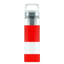 SIGG Thermo Flask Hot & Cold Glass Red Bottle 0.4 L