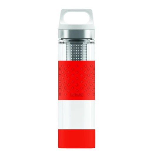 SIGG Thermo Flask Hot & Cold Glass Red Bottle 0.4 L SIGG Thermo Flask Hot & Cold Glass Red Bottle 0.4 L
