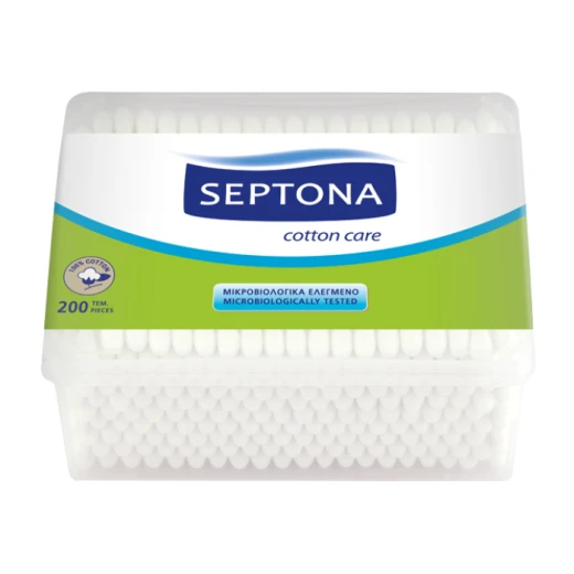 Septona 200 Cotton Buds in Plastic Box Septona 200 Cotton Buds in Plastic Box
