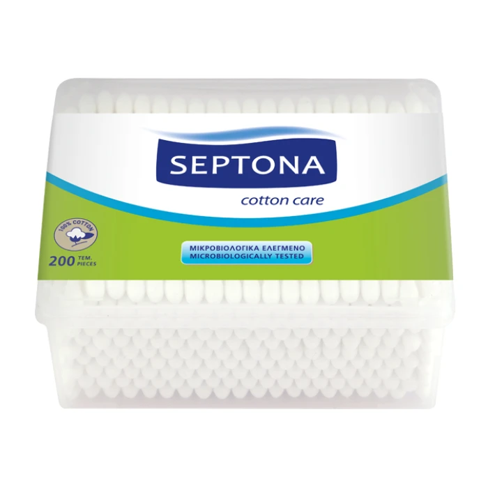 Septona 200 Cotton Buds in Plastic Box - Septona