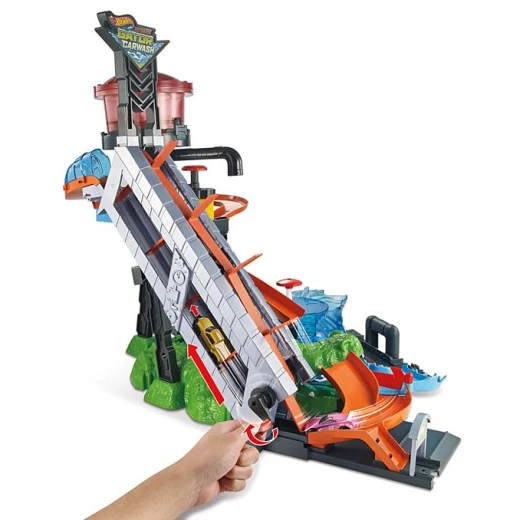 Hot Wheels Ultimate Gator Car Wash Playset Color Change Feature Interactive Toy 19.69 in - Hot Wheels - Image 3