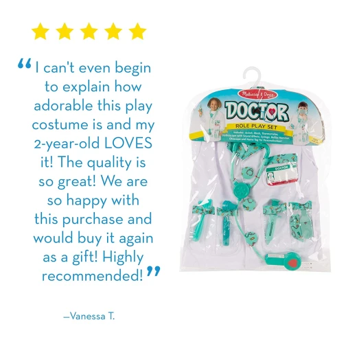 Melissa & doug Doctor Role Play Costume Set, 3-6 years - Melissa &amp; Doug - Image 6