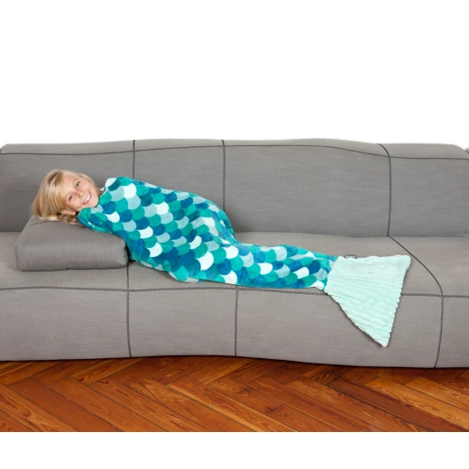 Kanguru The Sirena Kids Fleece mermaid blanket - Turquoise Kanguru The Sirena Kids Fleece mermaid blanket - Turquoise