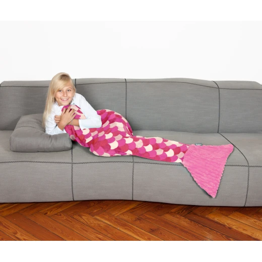 Kanguru The Sirena Kids Fleece mermaid blanket - Pink - كانغرو - Image 2