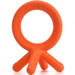 Comotomo Baby Finger Sized Silicone Teether, Orange Color - Comotomo