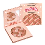 Misslyn Cutie Pie Bronzing Blush Trio Apple Pie Design Face Makeup for Natural Glow & Shimmer Effect - Misslyn