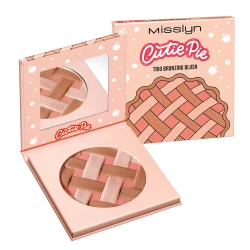 Misslyn Cutie Pie Bronzing Blush Trio Apple Pie Design Face Makeup for Natural Glow & Shimmer Effect