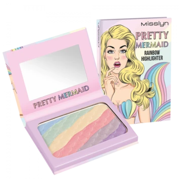 Misslyn Pretty Mermaid Rainbow Highlighter for Cheeks Velvety Glow Makeup Radiant Finish Misslyn Pretty Mermaid Rainbow Highlighter for Cheeks Velvety Glow Makeup Radiant Finish