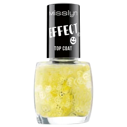 Misslyn Glamorous Sparkle Finish Glitter Top Coat: Dazzling 12ml Nail Polish for Glamorous Manicures, Creates Eye Catching Shimmer and Long Lasting Finish
