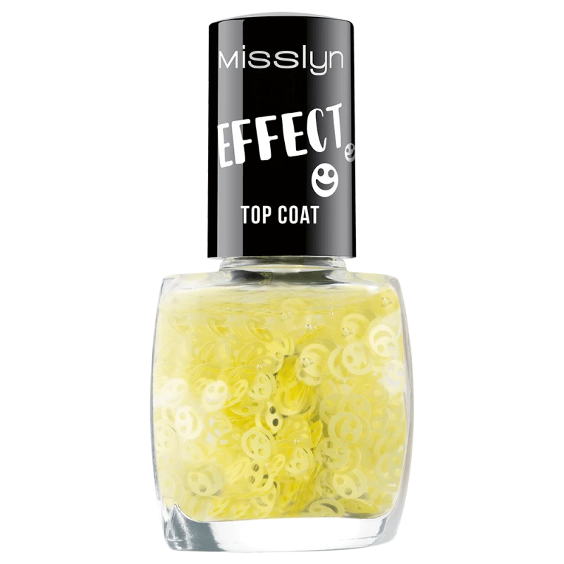 Misslyn Glamorous Sparkle Finish Glitter Top Coat: Dazzling 12ml Nail Polish for Glamorous Manicures, Creates Eye Catching Shimmer and Long Lasting Finish - Misslyn