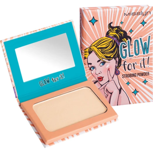 Misslyn Glow for It! Strobing Powder Compact Makeup Radiant Highlighter for All Skin Types Natural Finish Misslyn Glow for It! Strobing Powder Compact Makeup Radiant Highlighter for All Skin Types Natural Finish