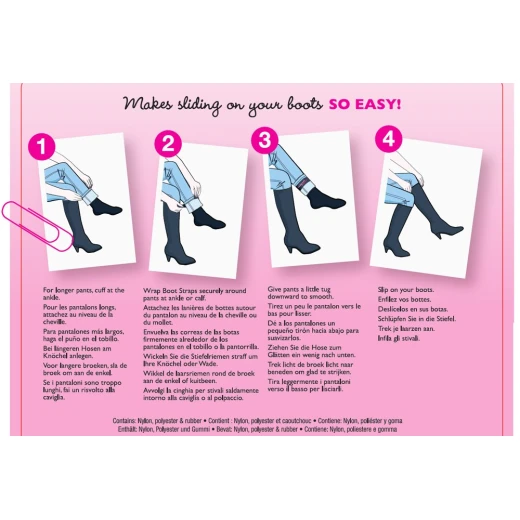 Hollywood Fashion Boot Straps, Black Color - Hollywood Fashion - Image 4