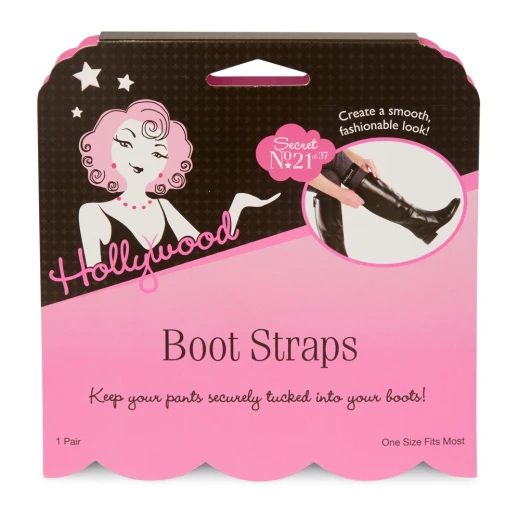Hollywood Fashion Boot Straps, Black Color - Hollywood Fashion - Image 2