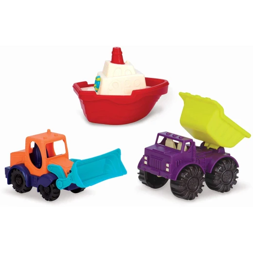 B. toys - Mini Toy Cars - Water & Sand Vehicles Beach Playset for Kids - بي. تويز - Image 3
