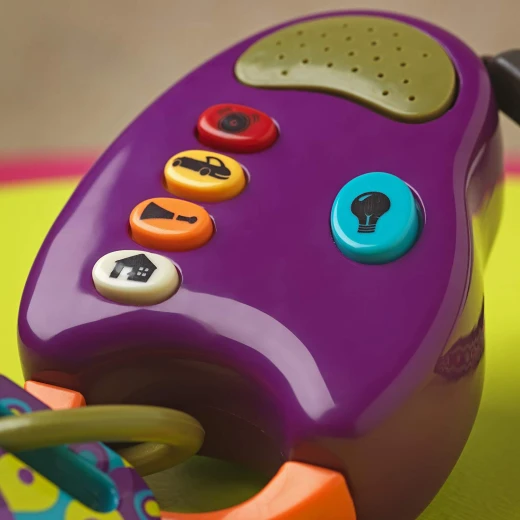 B. toys – FunKeys Toy – Funky Toy Keys for Toddlers and Babies – Toy Car Keys and Purple Remote with Light and Sounds - بي. تويز - Image 3