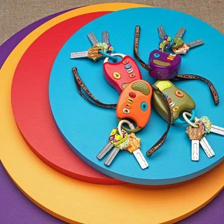 B. toys – FunKeys Toy – Funky Toy Keys for Toddlers and Babies – Toy Car Keys and Purple Remote with Light and Sounds - بي. تويز - Image 4