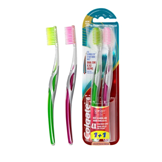 Colgate Slim Soft Advance Toothbrush - 1+1 - Colgate - Image 2